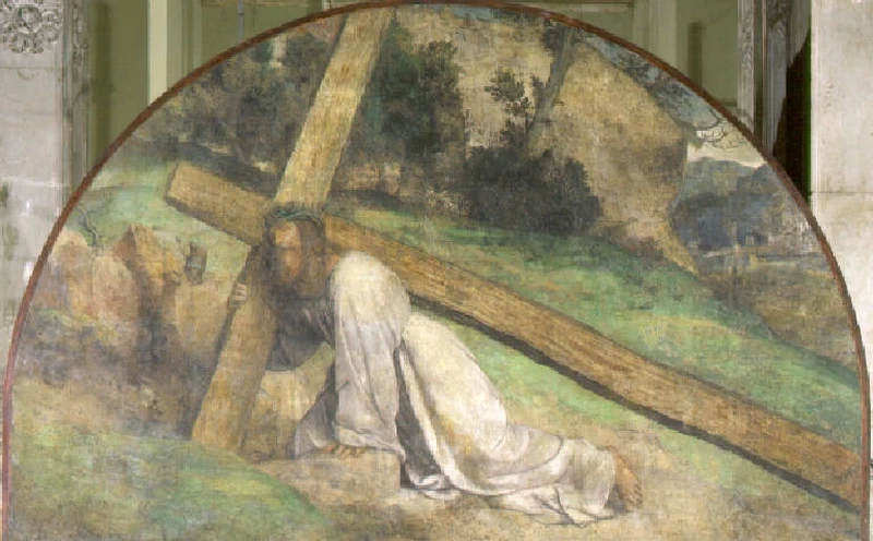 6-Bonvicino Alessandro-Moretto-Cristo cade sotto la croce-PinacotecaTosioMartinengo(BS)